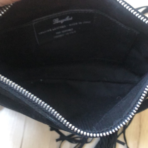 💯 Italian suede leather black fringe crossbody handbag - Picture 5 of 5